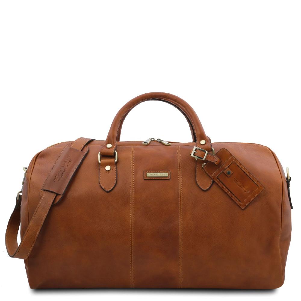 Tuscany Leather Borsone da Viaggio in Pelle - Misura Grande Liquidazione