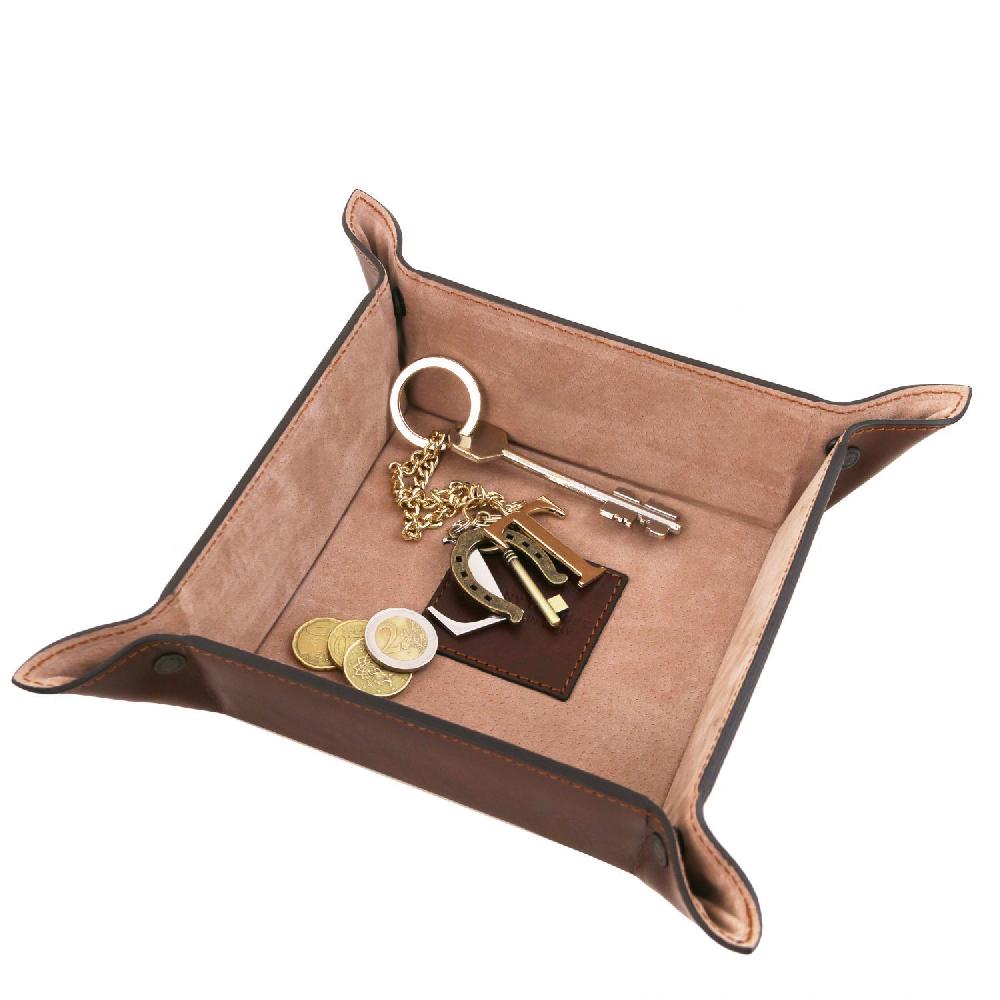Tuscany Leather Esclusivo Svuotatasche in Pelle Misura Grande Ritorno libero