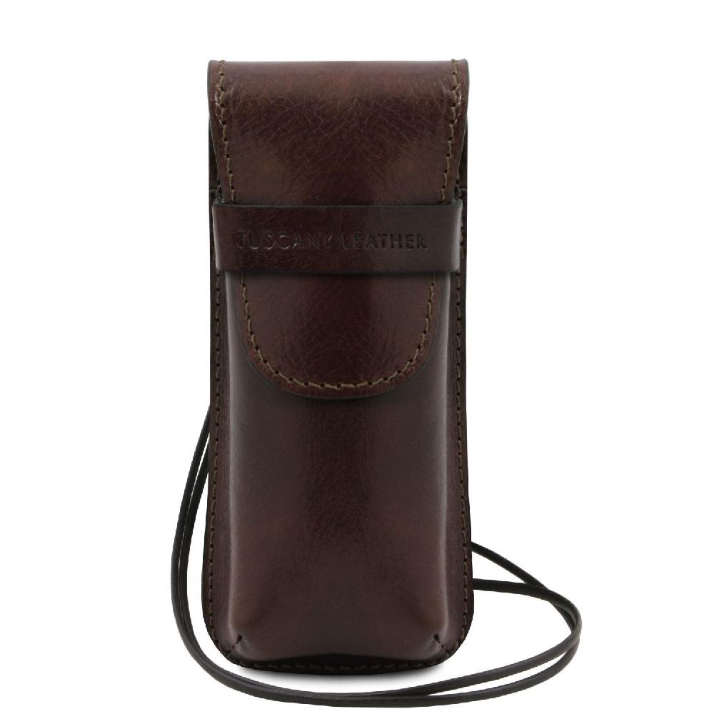 Tuscany Leather Esclusivo Portaocchiali/Portacellulare/porta Orologio a Tracolla in Pelle Ultimi tre giorni