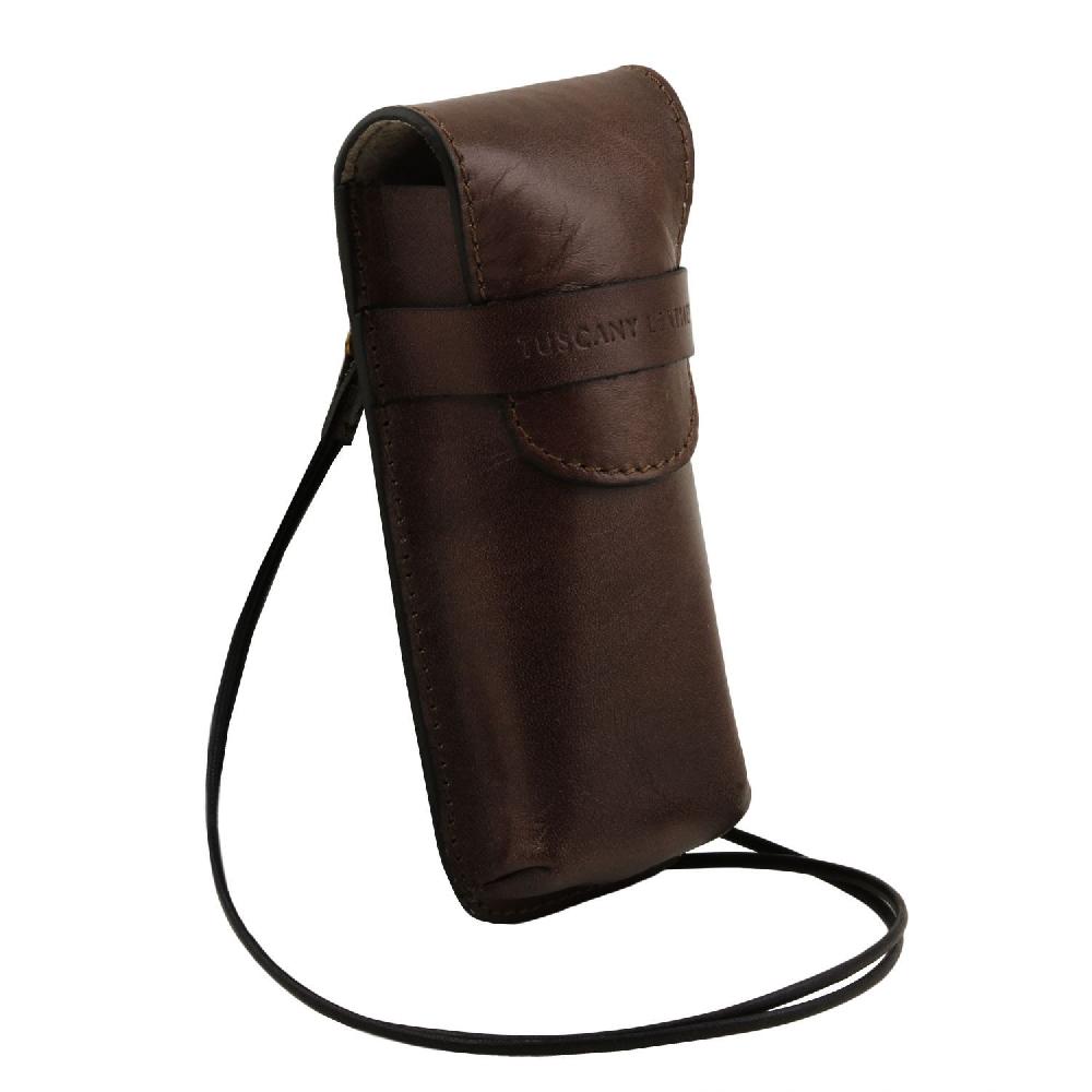 Tuscany Leather Esclusivo Portaocchiali/Portacellulare/porta Orologio a Tracolla in Pelle Ultimi tre giorni