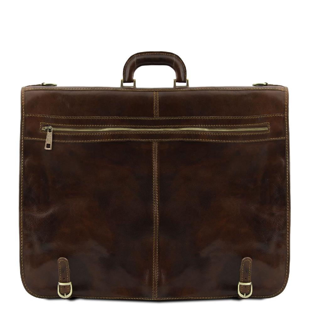 Tuscany Leather Porta Abiti in Pelle con Tascone Davanti Fino al 65% di sconto