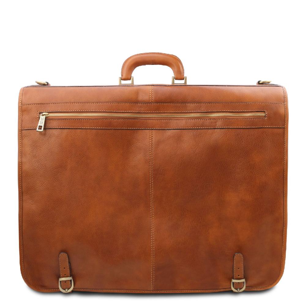 Tuscany Leather Porta Abiti in Pelle con Tascone Davanti Fino al 55% di sconto
