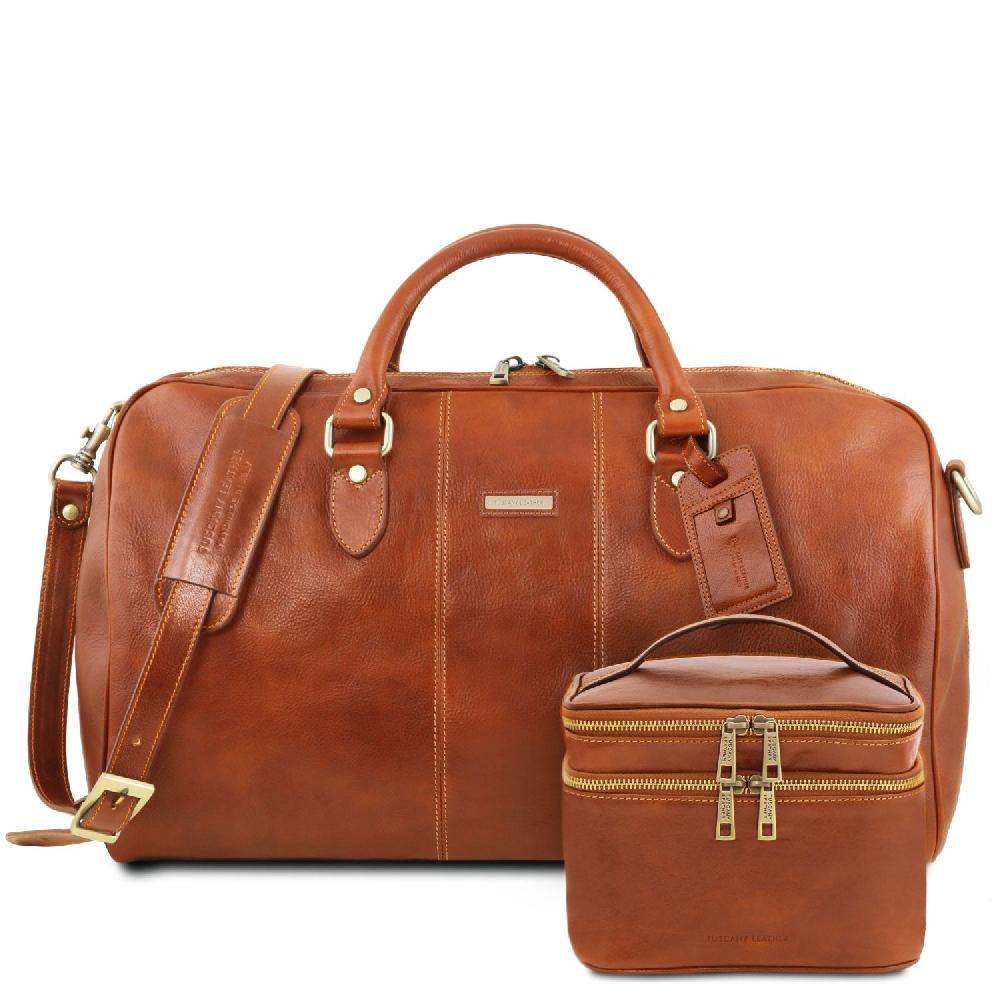 Tuscany Leather Borsone da Viaggio in Pelle e Beauty Case in Pelle Black Friday Prezzi