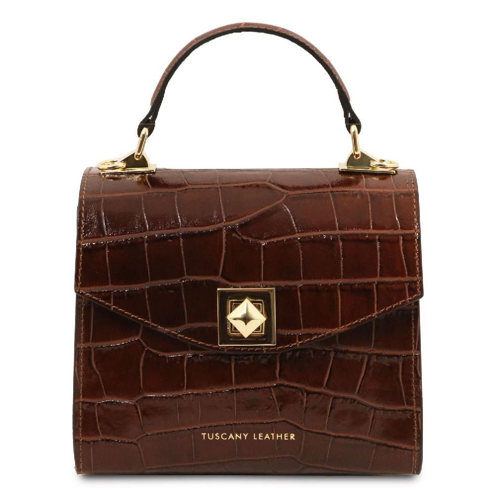 Tuscany Leather Borsa a Mano in Pelle Stampa Cocco Vendita Economica