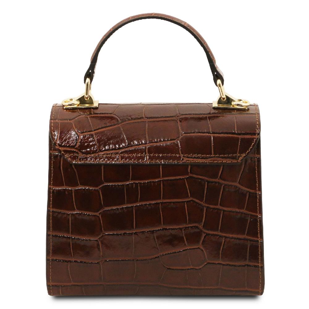 Tuscany Leather Borsa a Mano in Pelle Stampa Cocco Vendita Economica