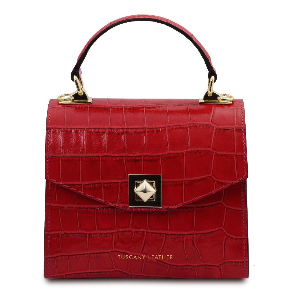 Tuscany Leather Borsa a Mano in Pelle Stampa Cocco I Più Venduti
