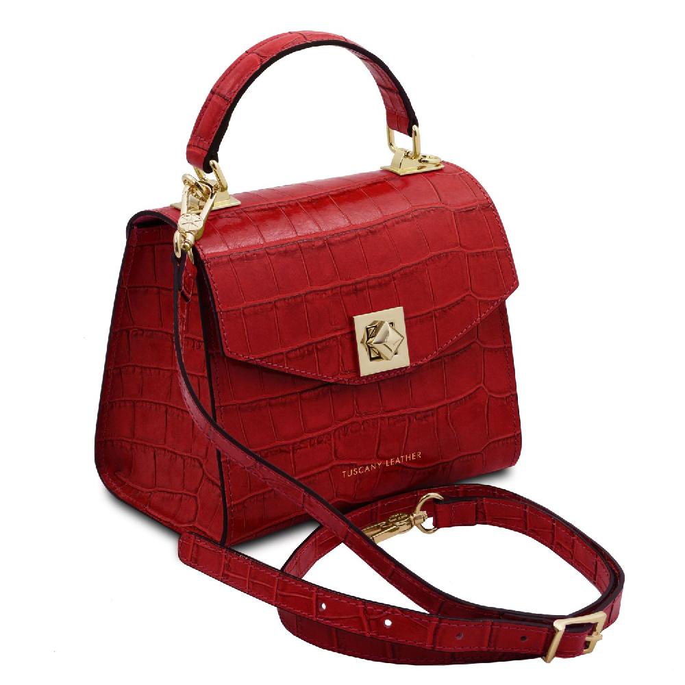 Tuscany Leather Borsa a Mano in Pelle Stampa Cocco I Più Venduti