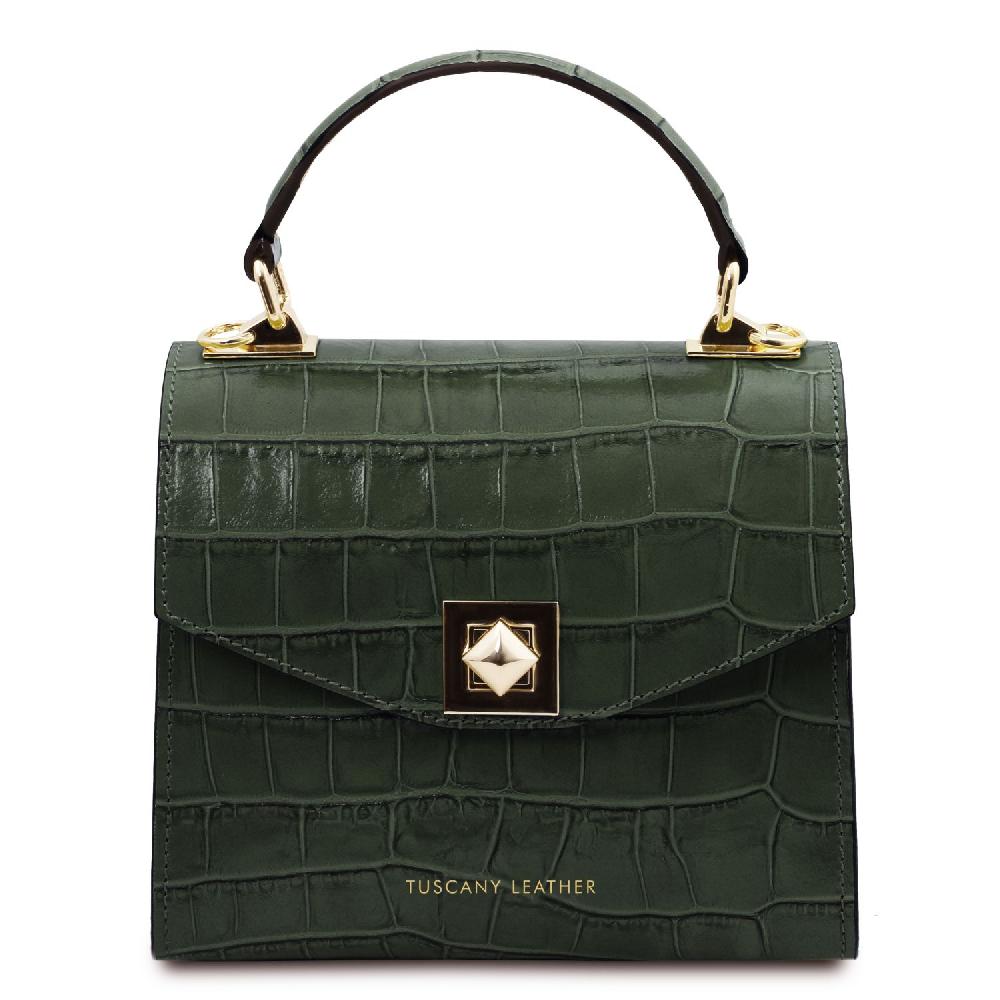 Tuscany Leather Borsa a Mano in Pelle Stampa Cocco Vendite Flash