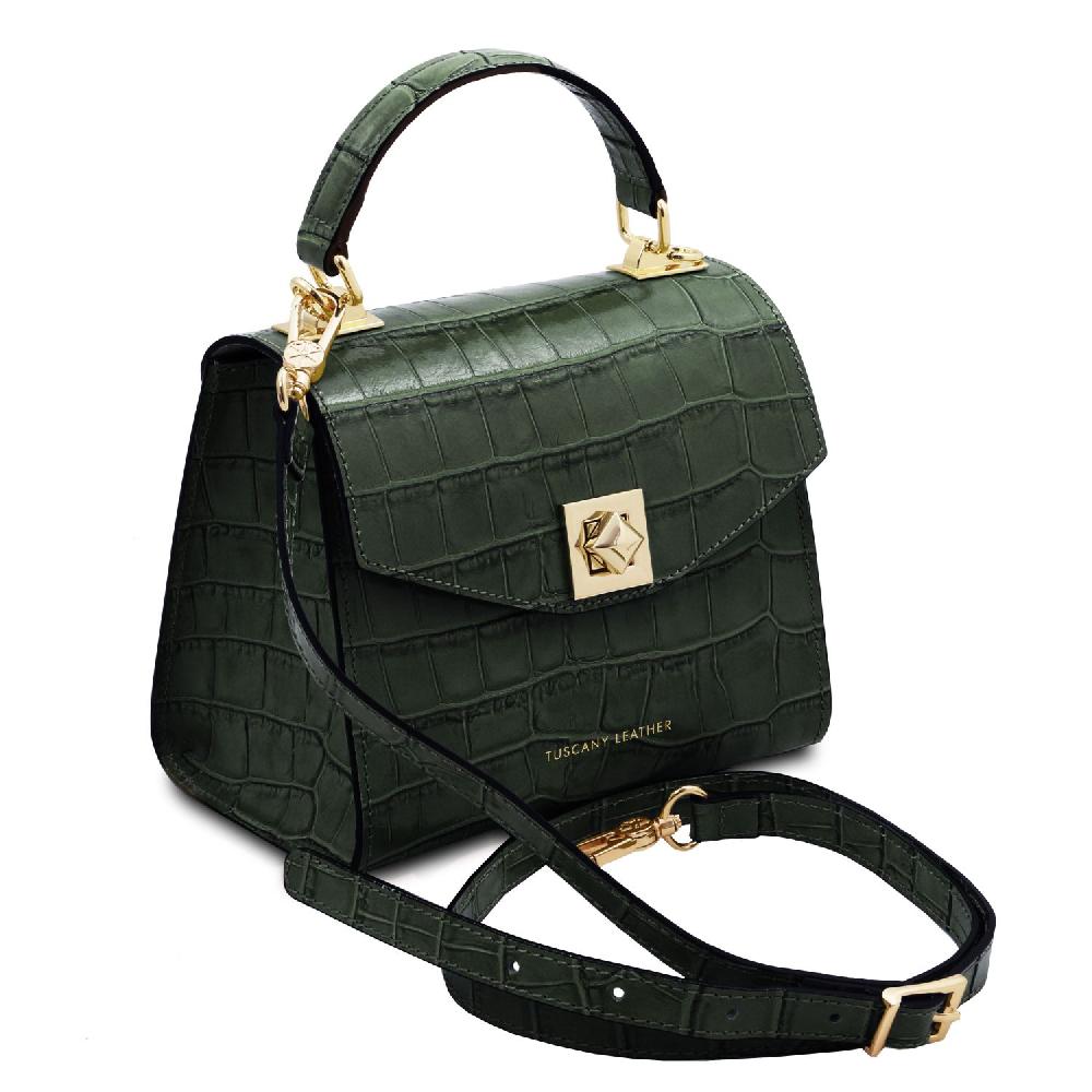 Tuscany Leather Borsa a Mano in Pelle Stampa Cocco Vendite Flash