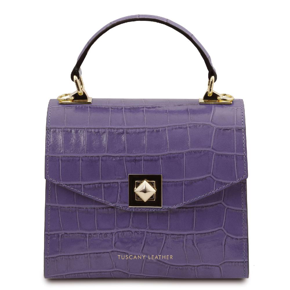 Tuscany Leather Borsa a Mano in Pelle Stampa Cocco Negozio