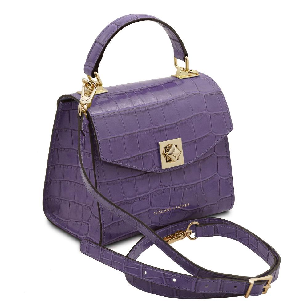 Tuscany Leather Borsa a Mano in Pelle Stampa Cocco Negozio