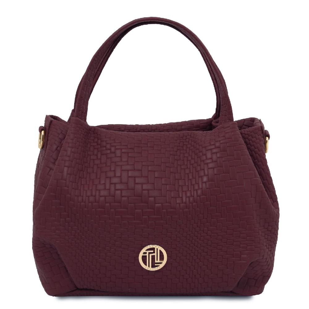 Tuscany Leather Borsa a Mano in Pelle Morbida Stampa Intrecciata Offerta Anniversario