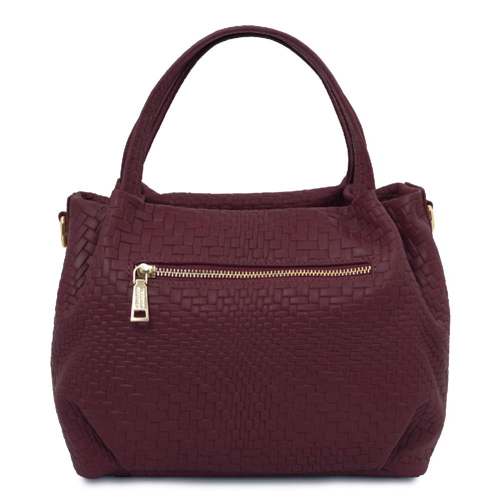 Tuscany Leather Borsa a Mano in Pelle Morbida Stampa Intrecciata Offerta Anniversario