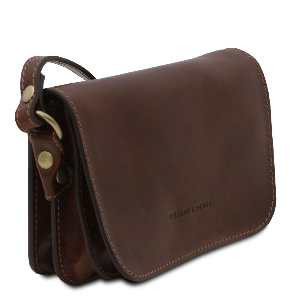Tuscany Leather Tracollina in Pelle con Pattella ACQUISTA ORA