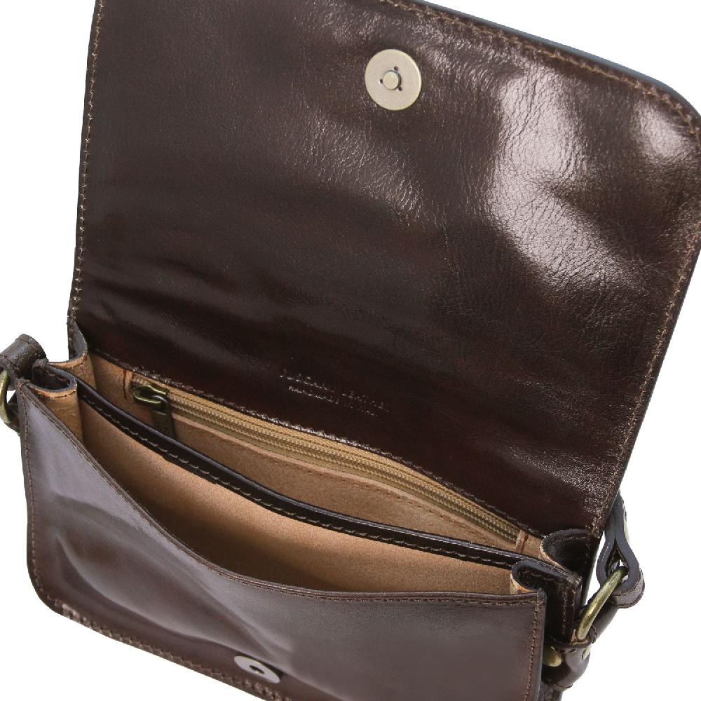 Tuscany Leather Tracollina in Pelle con Pattella ACQUISTA ORA