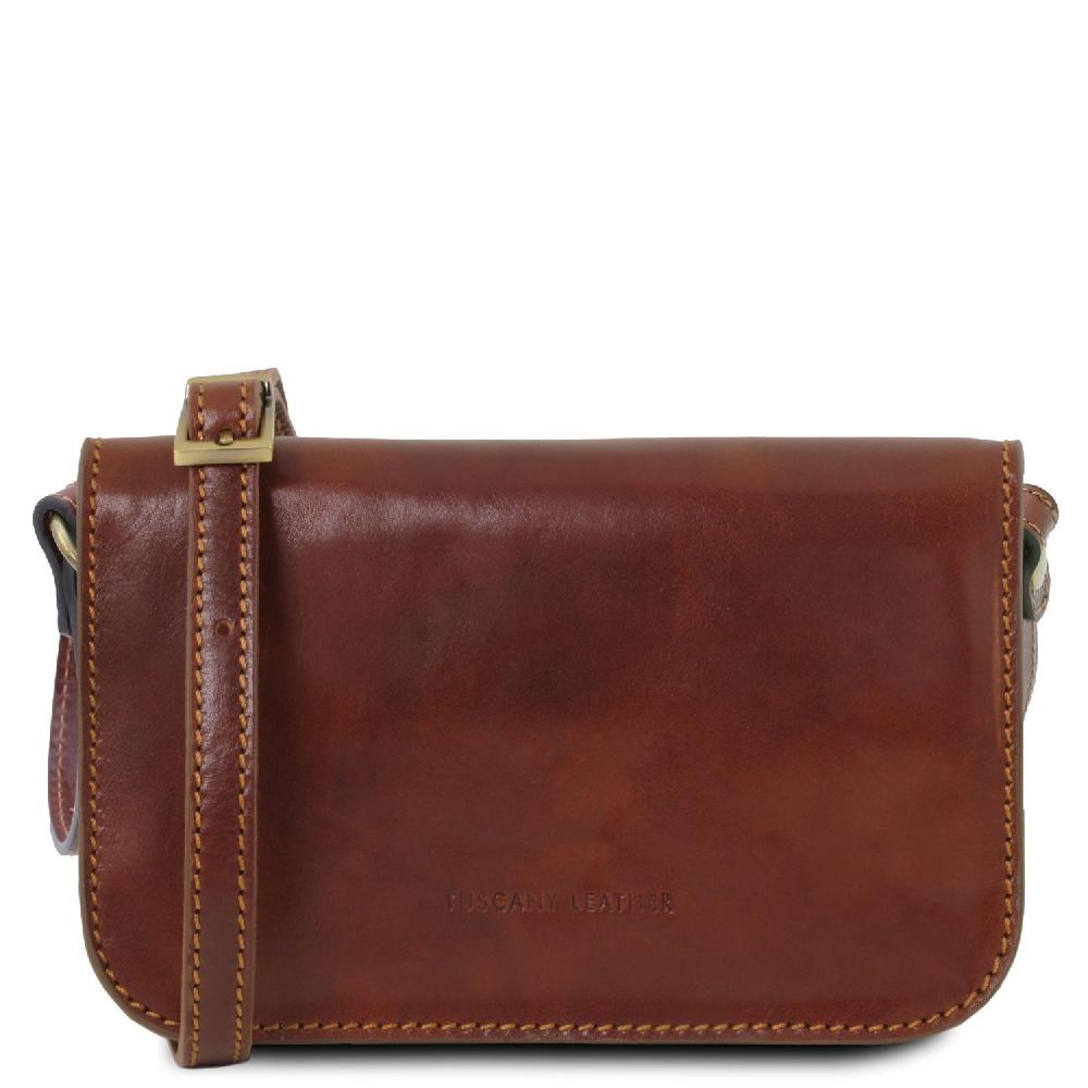 Tuscany Leather Tracollina in Pelle con Pattella Latest stili