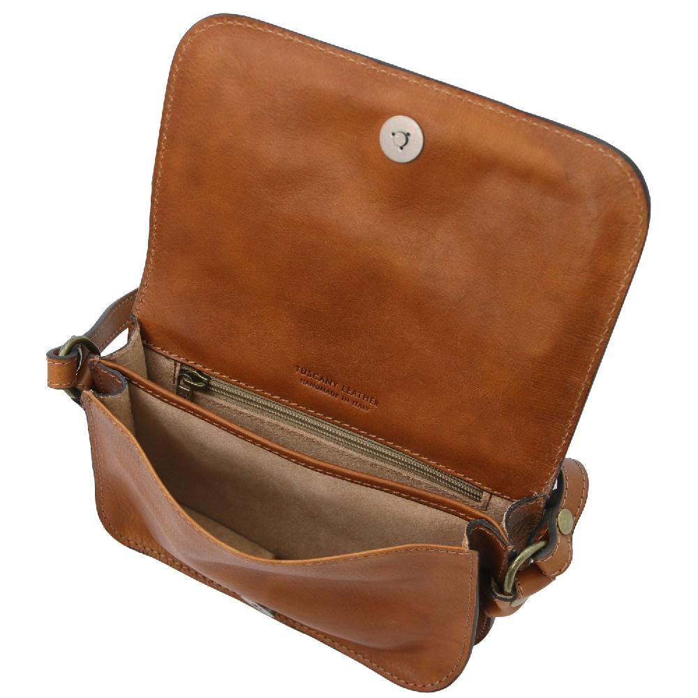 Tuscany Leather Tracollina in Pelle con Pattella Ultimi due giorni