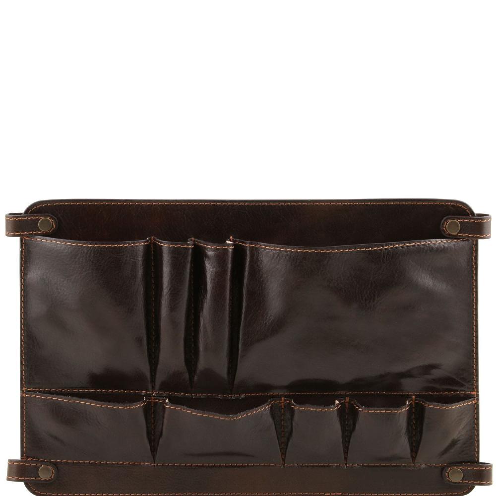 Tuscany Leather Modulo Multifunzione in Pelle con Tasche Discount Store per i nuovi prodotti