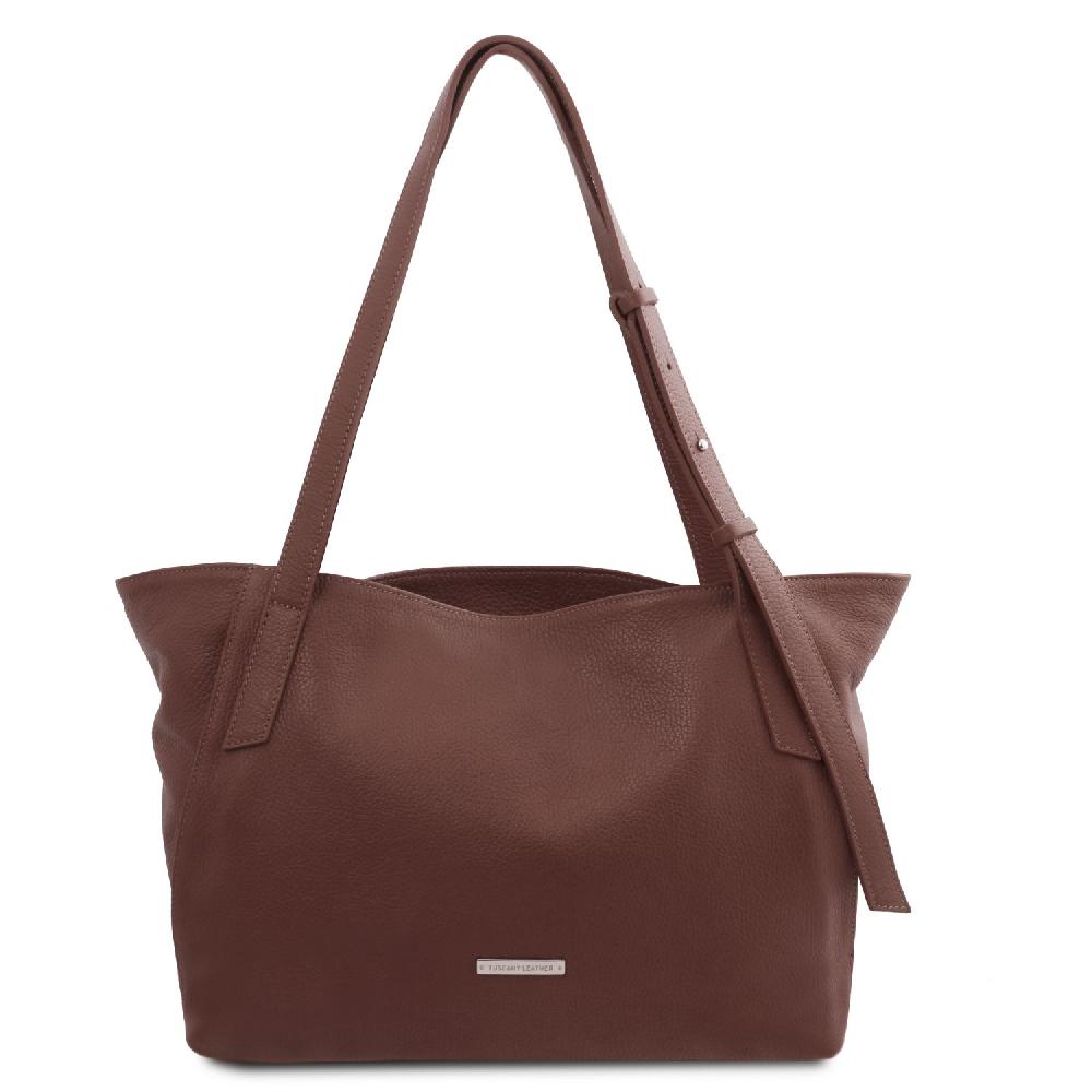 Tuscany Leather Borsa Shopping in Pelle Morbida Black Friday Prezzi