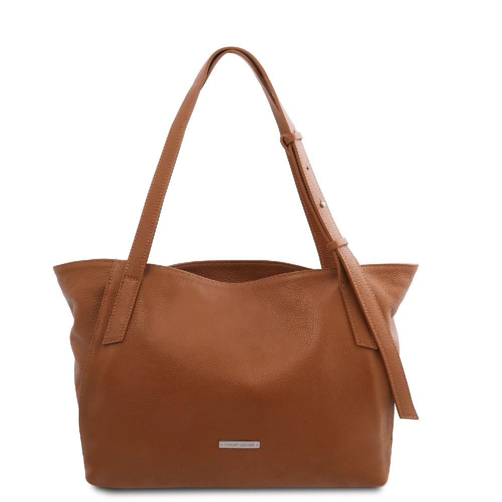 Tuscany Leather Borsa Shopping in Pelle Morbida In vendita
