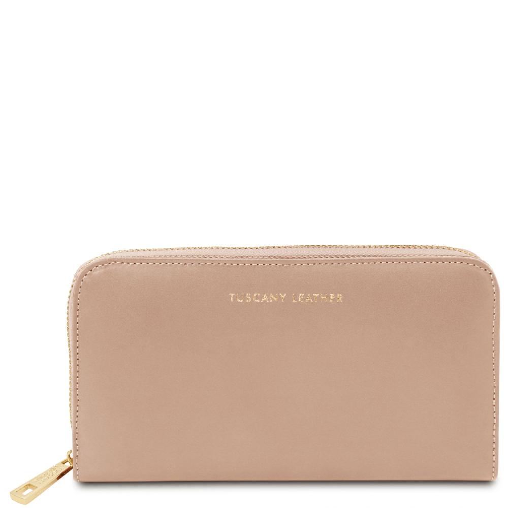 Tuscany Leather Esclusivo Portafogli in Pelle zip Around Vendita Economica