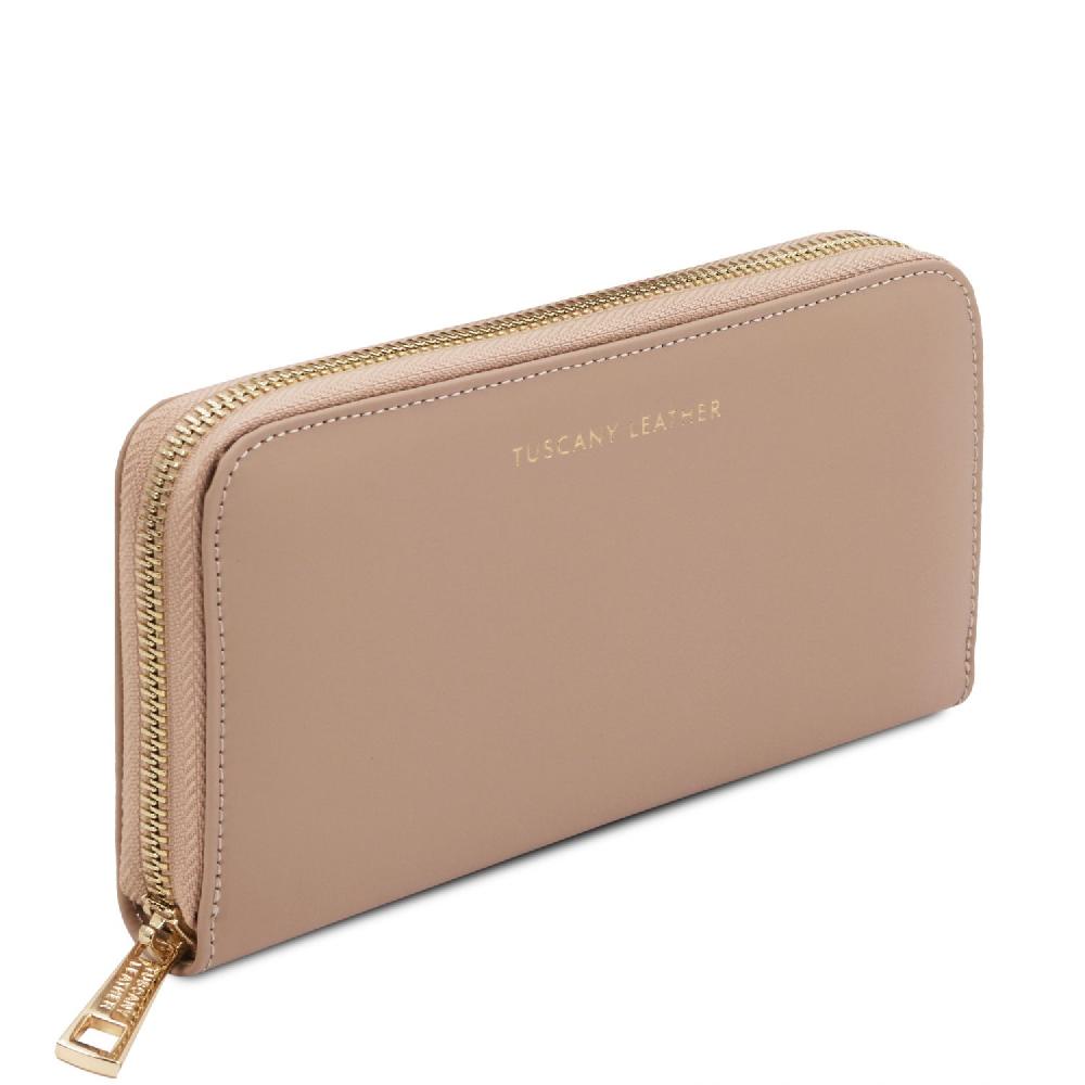 Tuscany Leather Esclusivo Portafogli in Pelle zip Around Vendita Economica