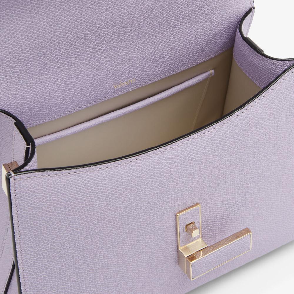 Valextra Borsa a mano Donna Mini di Lusso in Pelle Lilla | Valextra Iside Promozione