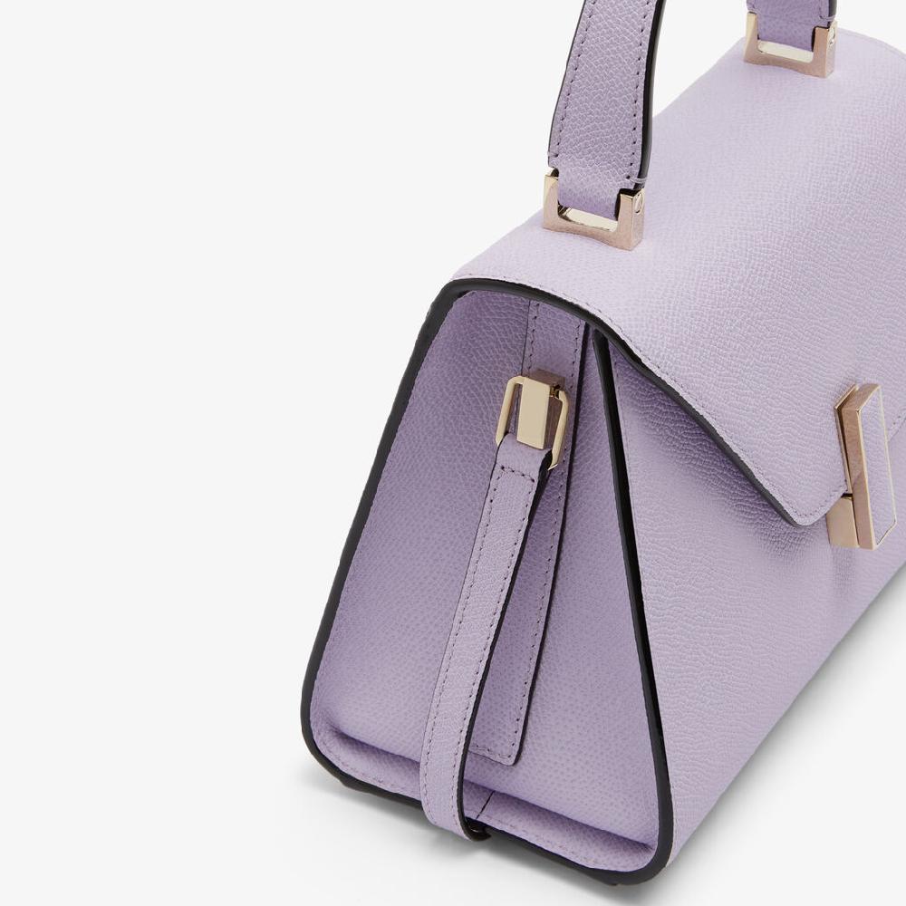 Valextra Borsa a mano Donna Mini di Lusso in Pelle Lilla | Valextra Iside Promozione