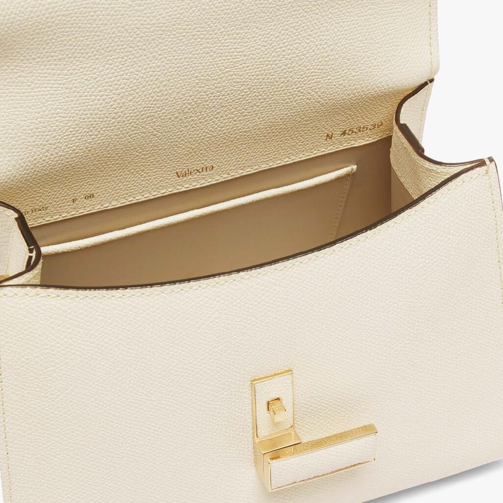 Valextra Iside: Borsa a mano Mini in Pelle Bianca | Valextra Negozi Online