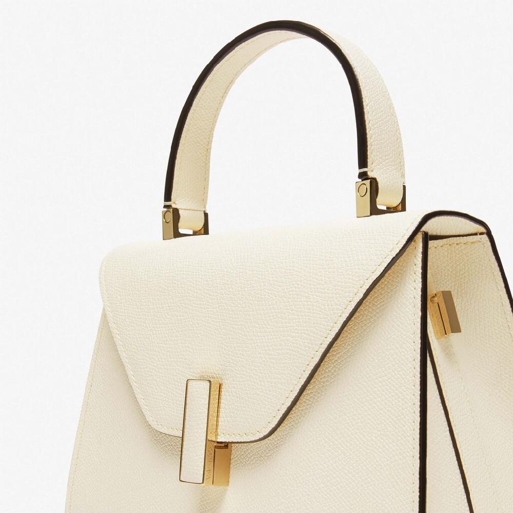 Valextra Iside: Borsa a mano Mini in Pelle Bianca | Valextra Negozi Online