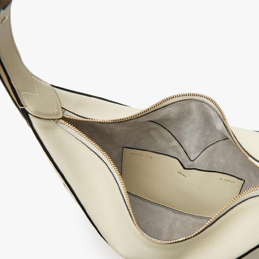 Valextra Borsa hobo da Donna di Lusso in pelle Bianca | Valextra Vivi Promozione Limitata