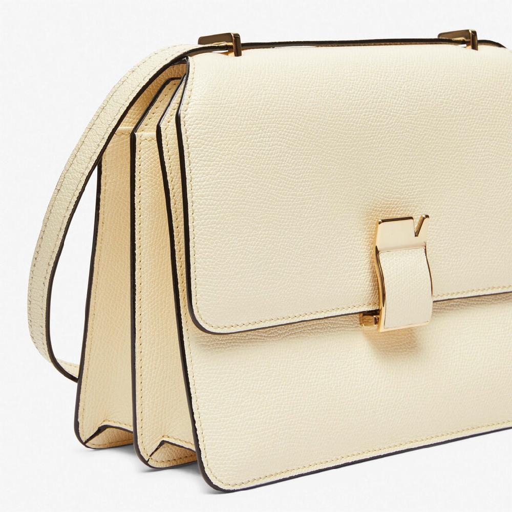 Valextra Borsa postina Media in Pelle Bianca | Valextra NoLo Shopping Online