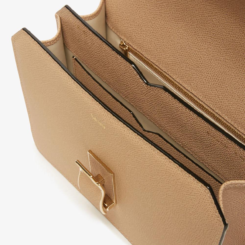 Valextra Borsa a tracolla comoda e versatile in Pelle Beige | Valextra Prezzo Ridotto