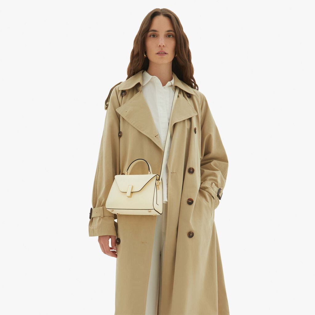 Valextra Borsa a mano Micro in Pelle Bianca | Valextra Iside Convenienza