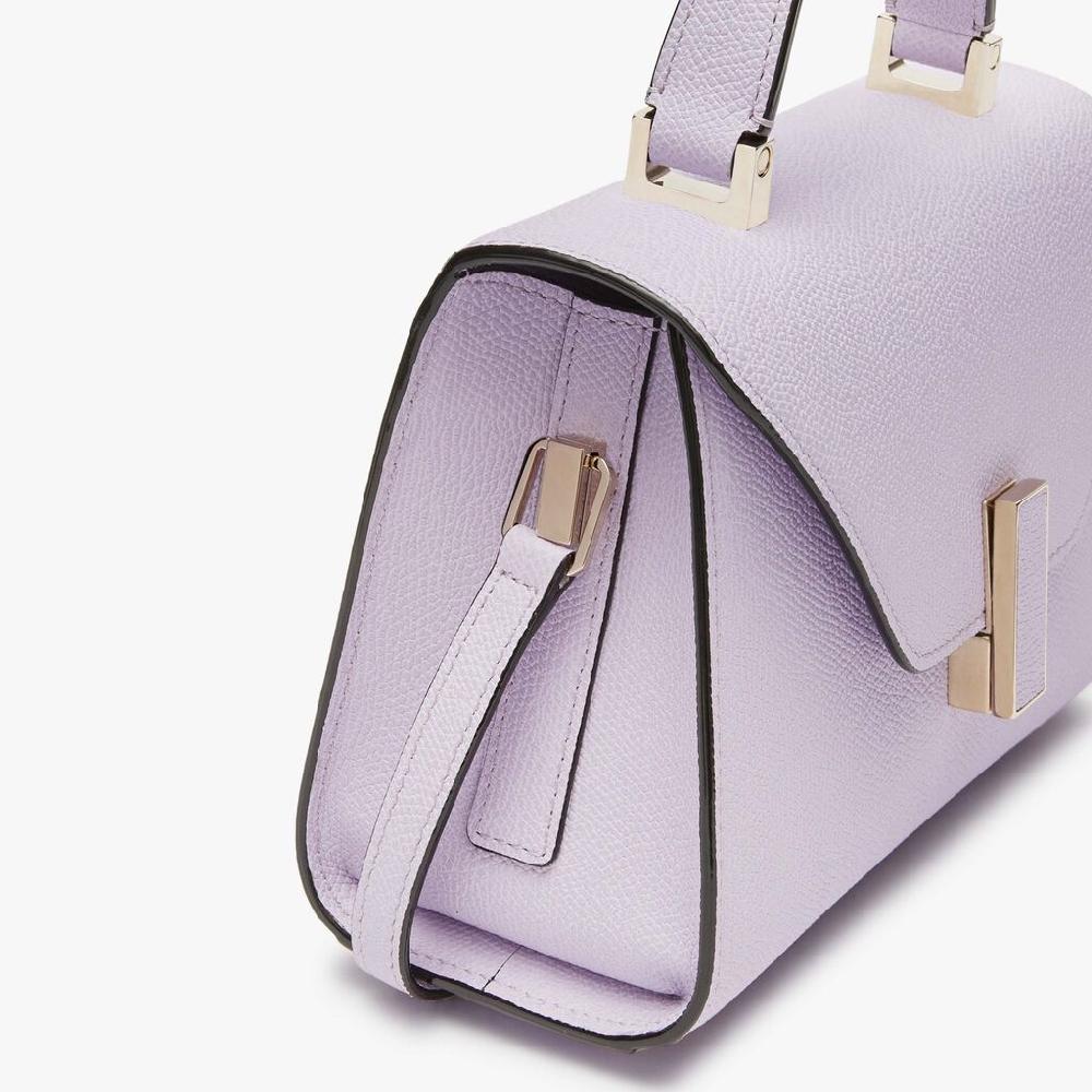 Valextra Borsa a tracolla Donna di Lusso in Pelle Lilla | Valextra Iside Novità