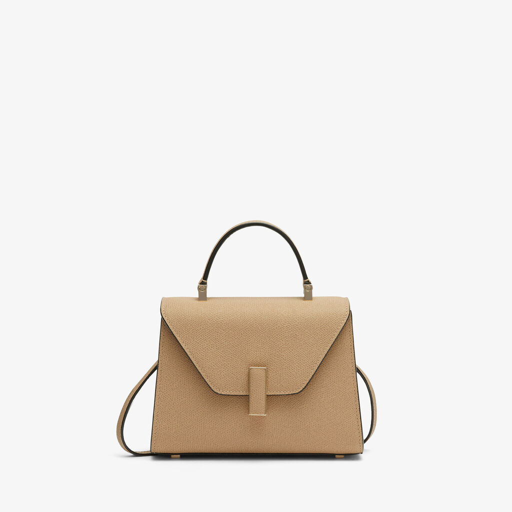 Valextra Borsetta in Pelle Beige con tracolla | Valextra Iside Presa