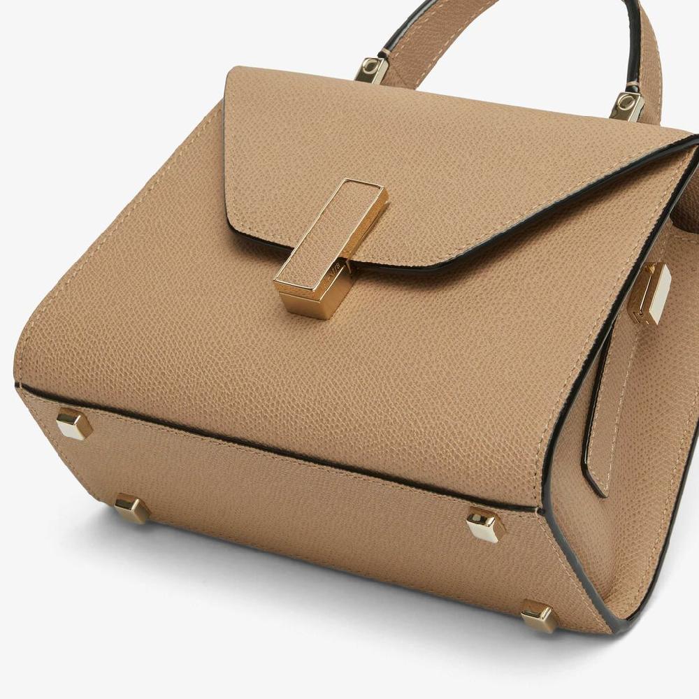Valextra Borsetta in Pelle Beige con tracolla | Valextra Iside Presa