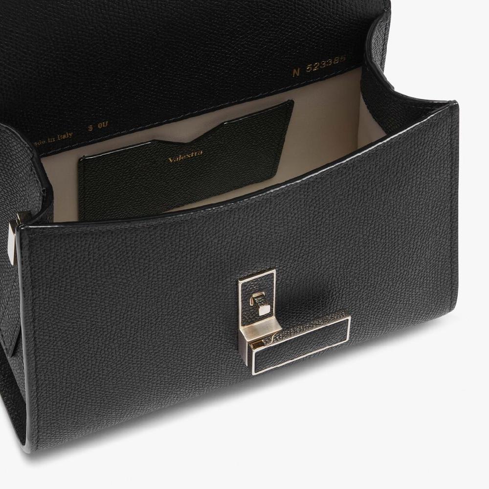 Valextra Borsetta piccola Micro in Pelle Nera | Valextra Iside Sconto
