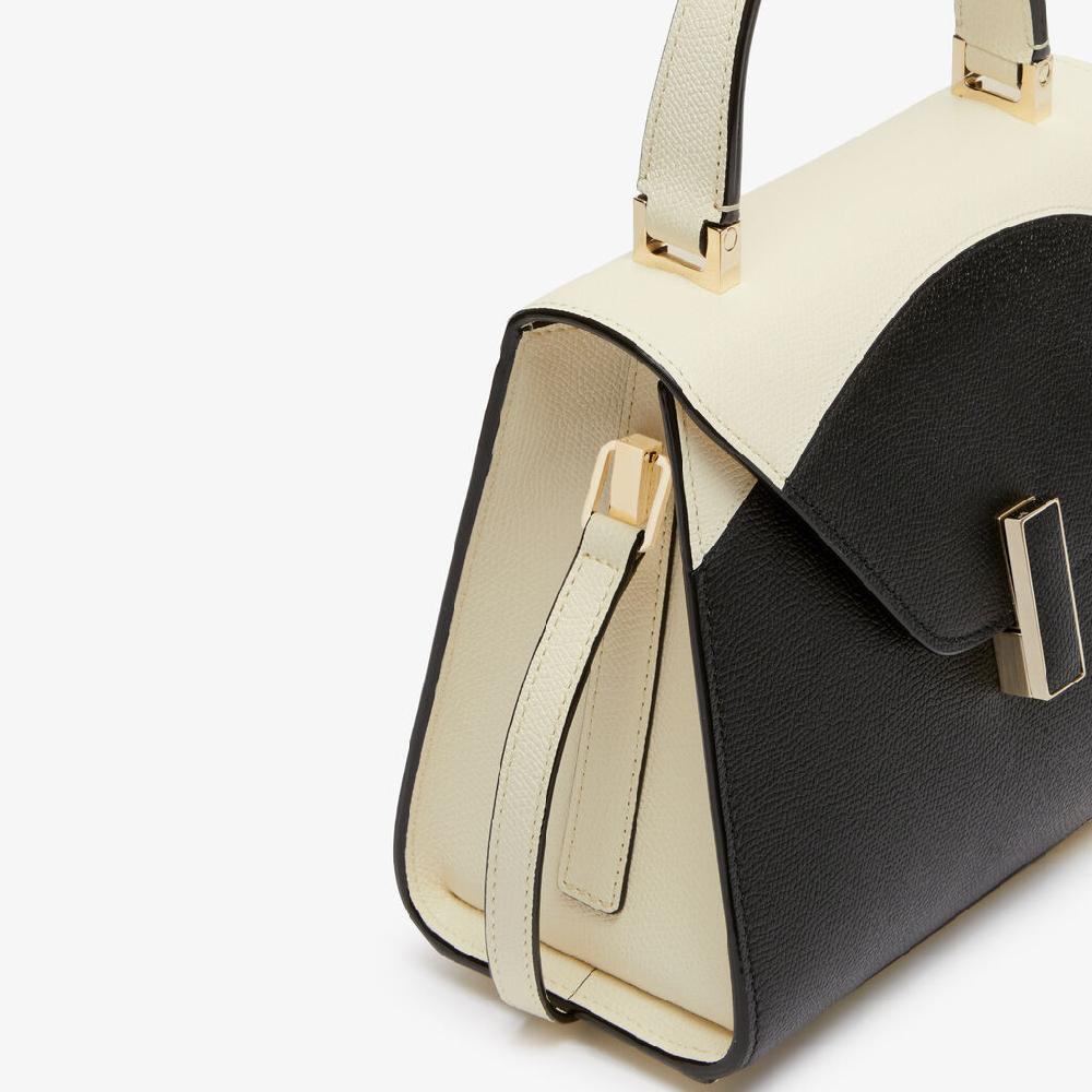 Valextra Borsa a mano da Donna Mini in Pelle Bianca e Nera | Valextra Iside Offerta