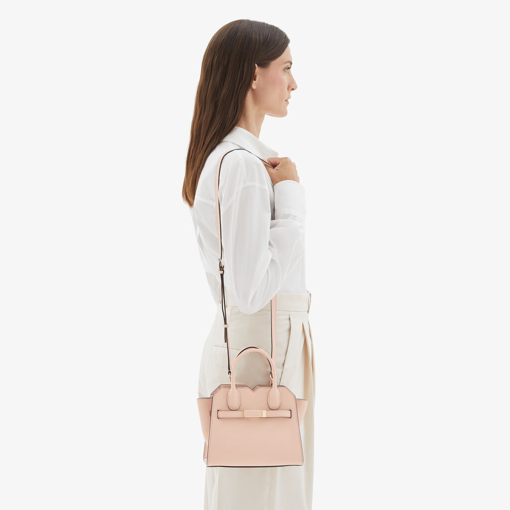 Valextra Borsa a Tracolla Milano Micro | Pelle di vitello Millepunte Soft | Rosa Bonne Mine | Valextra Offerte
