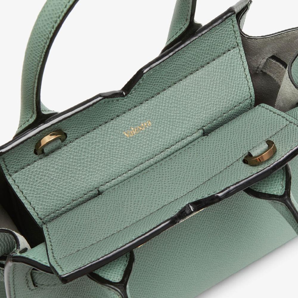 Valextra Borsa a Tracolla Milano Micro | Pelle di vitello Millepunte Soft | Verde Eucalipto | Valextra Hotsell