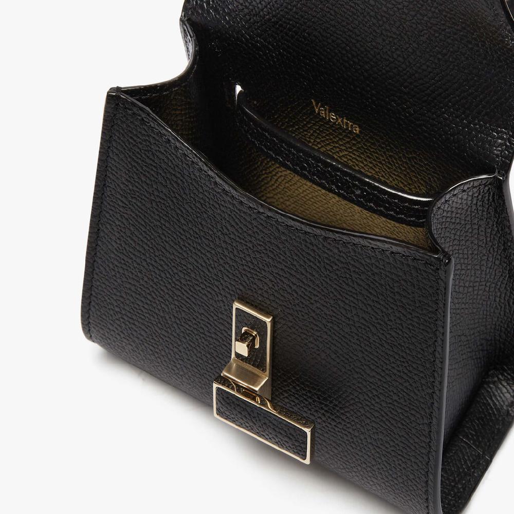 Valextra Borsa cintura compatta da Donna in Pelle Nera | Valextra Iside Vendita Economica