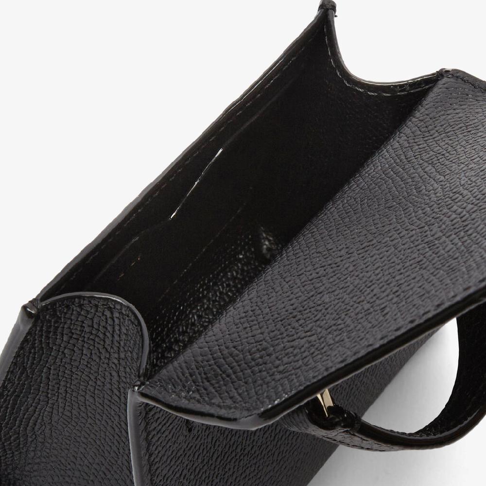 Valextra Borsa cintura compatta da Donna in Pelle Nera | Valextra Iside Vendita Economica