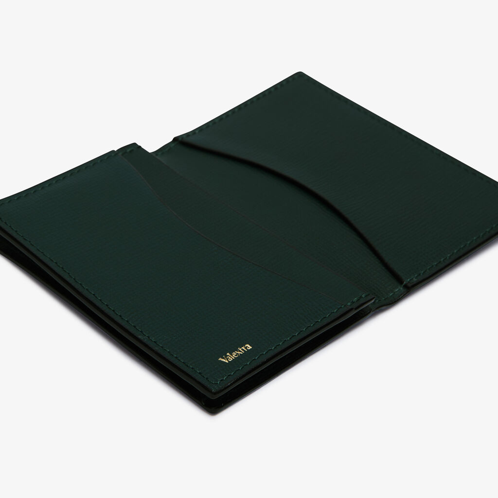 Valextra Porta carte di credito elegante in Pelle Verde | Valextra Negozio