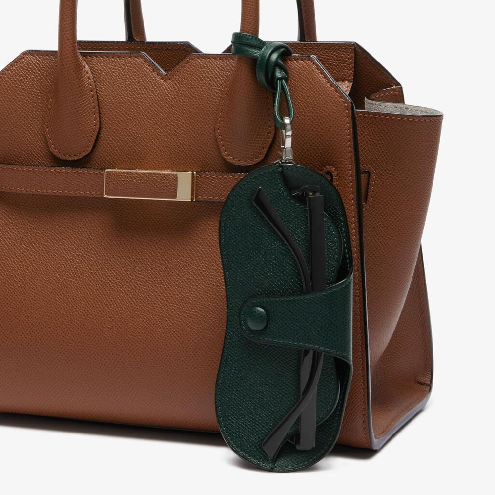 Valextra Custodia porta occhiali di Lusso in Pelle Verde | Valextra Italia