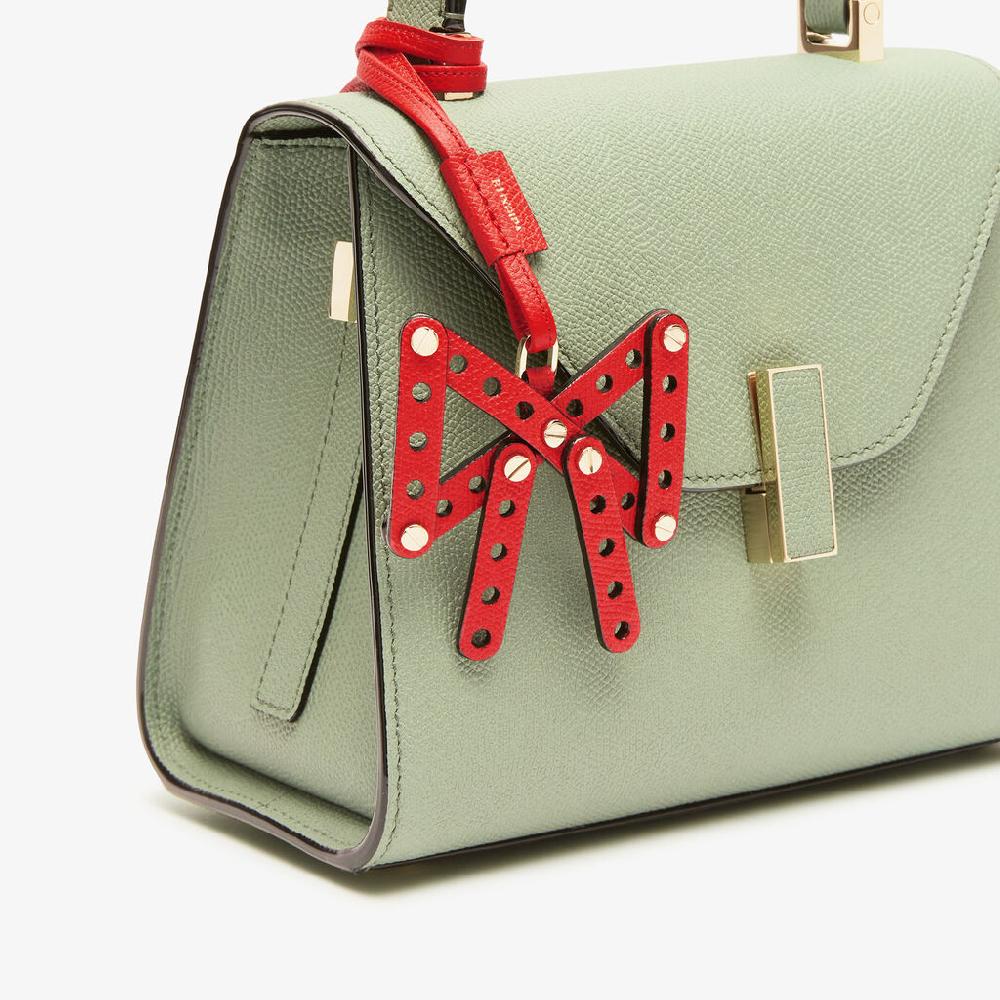Valextra Charm Engineering Beauty Fiocco | Pelle di vitello Millepunte | Rosso Cremisi | Valextra Promozione