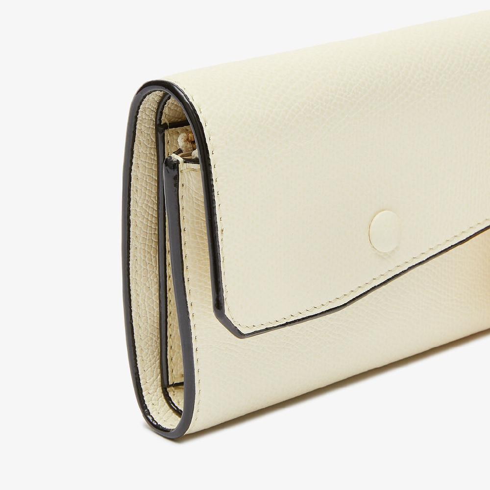 Valextra Portafoglio piccolo di Lusso in Pelle Bianca | Valextra Pocket Pezzi Unici