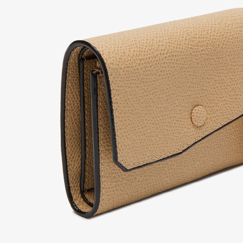 Valextra Portafoglio piccolo di Lusso in Pelle Beige | Valextra Pocket Soddisfazione Garantita