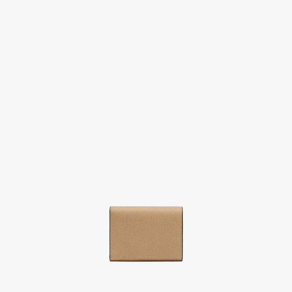 Valextra Portafoglio piccolo di Lusso in Pelle Beige | Valextra Pocket Soddisfazione Garantita