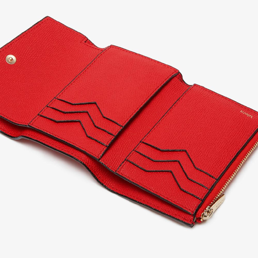 Valextra Portafoglio da Donna in Pelle Rossa cremisi | Valextra Pocket Qualità Garantita